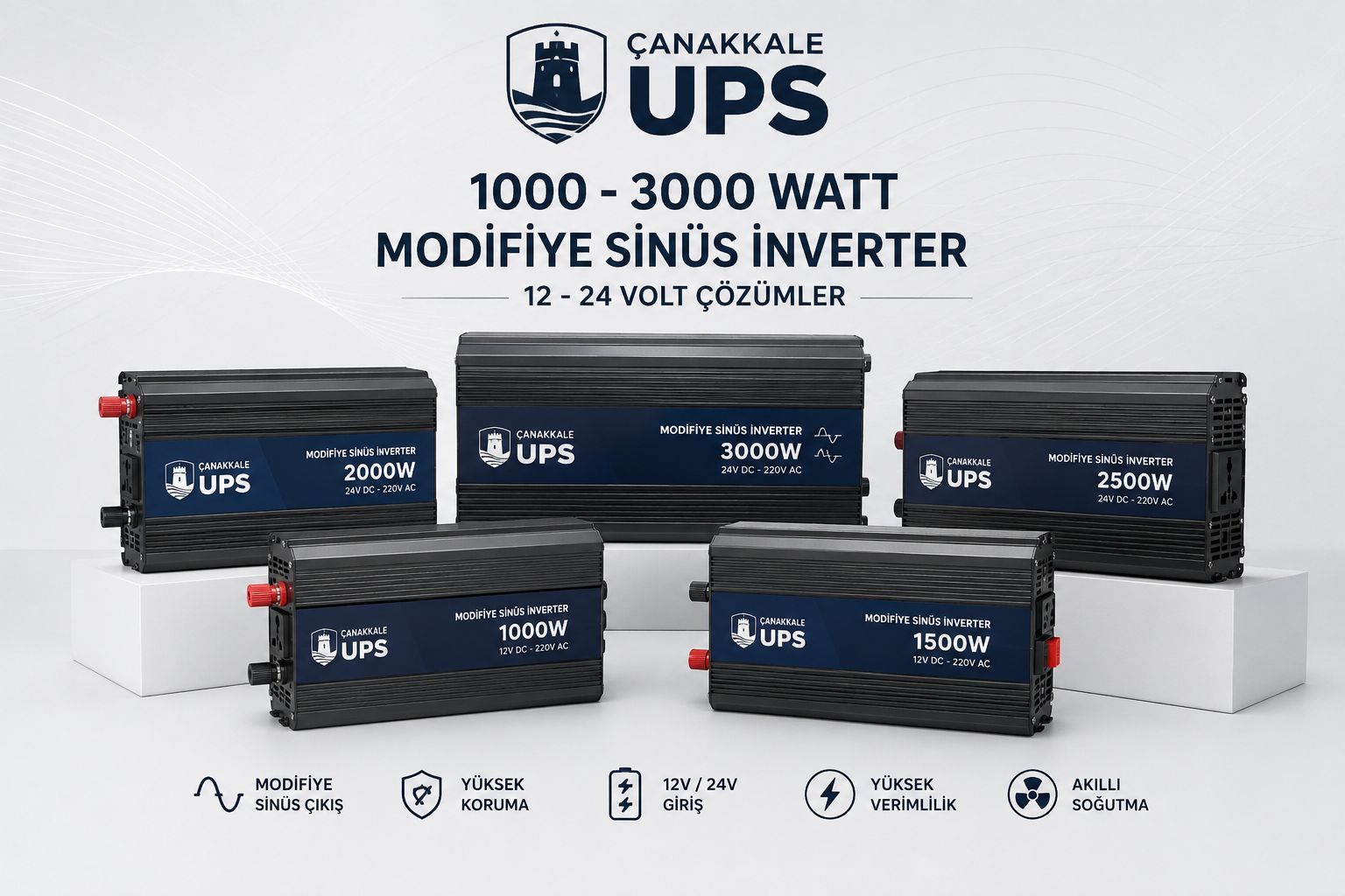 1000-3000 watt inverter 12-24 Volt Çözümler