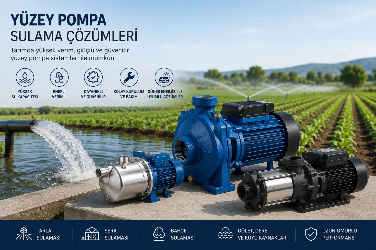 Yüzey Pompa Sulama Çözümleri
